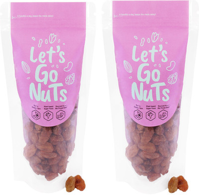 Let's GoNuts Fresh Juciy Abjosh Seeded Grapes (Munakka Kismish) 150gx2 Raisins(2 x 150 g)