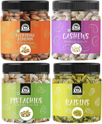 WONDERLAND Foods Premium Dry Fruits Combo Pack Almonds, Cashews, Pistachios, Raisins(4 x 200 g)