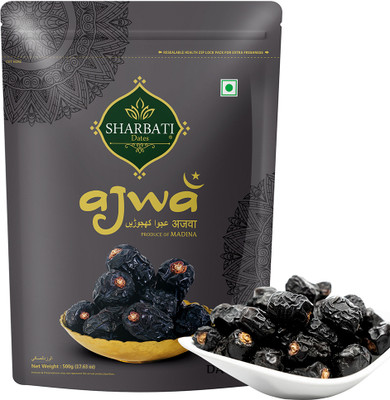 SHARBATI DATES Premium Ajwa Dates Wet Dates(1 x 500 g)