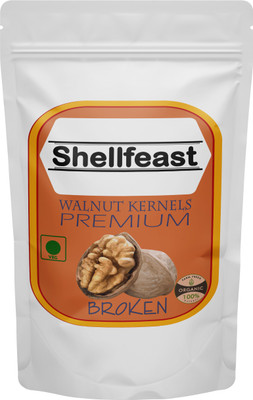 Shellfeast PREMIUM Broken Walnut Kernels, Organic Broken Walnut Kernels, Tukda Akhrot Giri Walnuts(1 x 250 g)