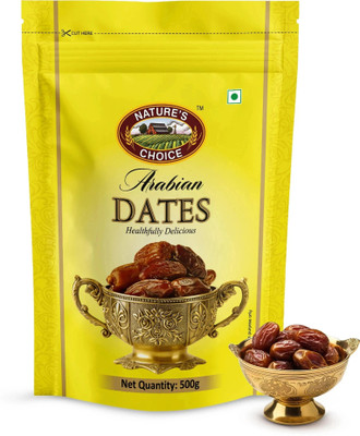 Nature's Choice Arabian | Handpicked Wet Khajur | Soft & Tasty Date Delight Khajoor Pack Dates(1 x 500 g)