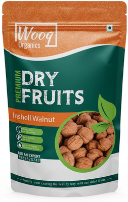 Wooq Organics In shell Fresh Paper Walnuts, Dry Fruits, Regular Size, Walnuts(1 x 500 g)