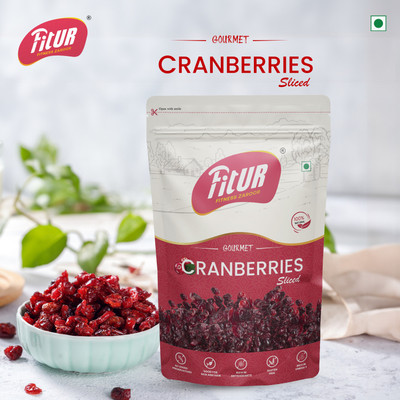 FitUR Gourmet Sliced and Dried Cranberries(1 x 200 g)
