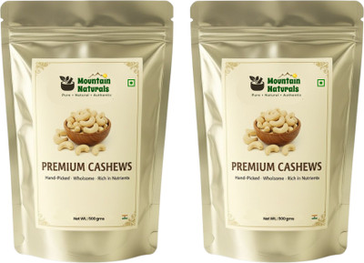 Mountain Naturals Premium Whole Kaju 500gx2- High Protein Dry Fruit, Fasting Vrat Special Cashews Cashews(2 x 0.5 kg)