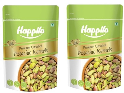 Happilo Premium Unsalted Pistachio Kernels|Super Crunchy & Delicious Pistachios(2 x 150 g)