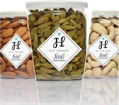 hanumant enterprises (100GMS EACH) CASHEWS(KAJU),ALMONDS(BADAM),RAISINS(DAKH/KISHMISH) dry fruits Assorted Seeds & Nuts(3 x 100 g)