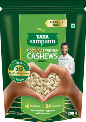 Tata Sampann Premium Quality Kaju, 100% Pure Cashews(200 g)