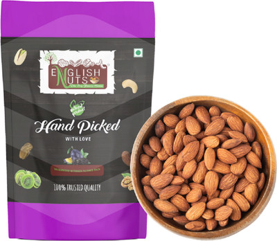 ENGLISH NUTS 1 Kg Premium Natural Californian Badam / Almonds | Vaccum Packed | Badamgiri Almonds(2 x 500 g)