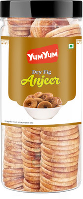 YUM YUM Premium Dried Afghani Figs (Anjeer) 250g Jar Figs(1 x 250 g)