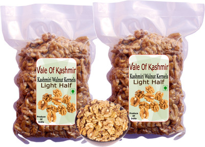 vale of kashmir Light Walnut Kernels, Premium Walnut Kernels, Walnuts Without Shell Akhrot Walnuts(2 x 400 g)