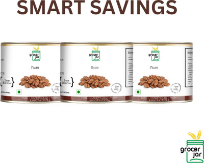 GROCERJAR Pure Handpicked Fresh Pecan Nuts Pecans(4 x 50 g)