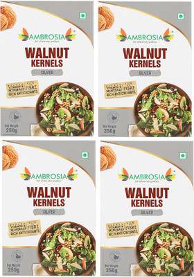 AMBROSIA Walnut Kernels Silver 250g Walnuts(4 x 250 g)