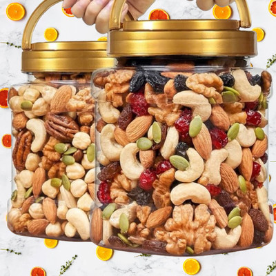 Get Fresh 06Dry Fruits Nut Mix Black & Green Raisin,Almonds,Cashews,Apricot,Pistachios,(1 x 500 g)