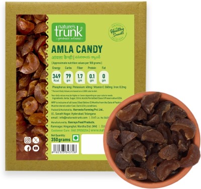 Nature's Trunk Dried Sweet Amla Candy | Indian Gooseberry Fruit Bite Mouth Freshener Candid Peel(350 g)