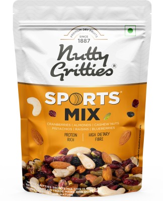 Nutty Gritties Sports Mix - dryfruits Roasted Almonds, Cashews, Pistachios, Blueberry, Cranberries, Raisins(200 g)