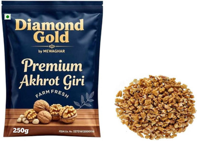 MEWAGHAR LIght Halves Walnut Kernels Akhrot Giri Farm Fresh, Crunchy Healthy Brain food Walnuts(1 x 250 g)