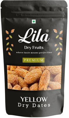 lila dry fruits Premium Dried, Nutritious & Delicious Yellow Dry Dates| Peeli Kharak Dry Dates(1 x 400 g)