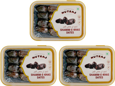 Nutraj Shamim E Khas Dates 1.2 Kg (400g X 3),Shamim Khajoor Dry Fruits Dates  (3 X 400 G) For Rs. 499 @ 44 %