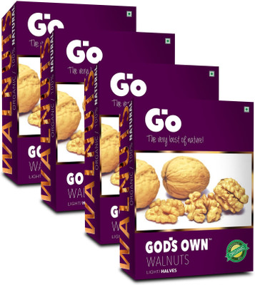 Go Organic Light Halves Walnuts Kernels (250g x 4) Walnuts(4 x 0.25 kg)
