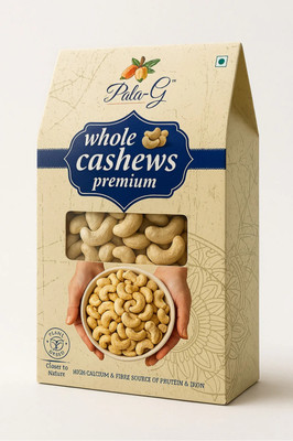 Pala-G Premium Whole Cashew Nuts Kaju 200g Fresh Crunchy & Handpicked Healthy Snack Almonds(1 x 200 g)