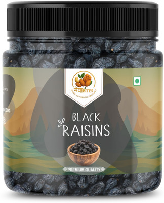 MEWA BITES Black Raisins | Seedless Kali Kishmish | Iron-Rich Natural Sweet Snack Raisins(1 x 100 g)