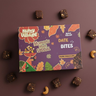 Nutty Village Dry Fruit Bites Date-Sweetened | No Added Sugar | Energy Boosting Assorted Seeds & Nuts(1 x 200 g)