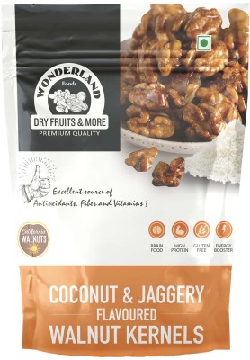 WONDERLAND Foods California Walnut Kernels - Jaggery & Coconut Flavoured (Akhrot Giri) Walnuts(2 x 100 g)