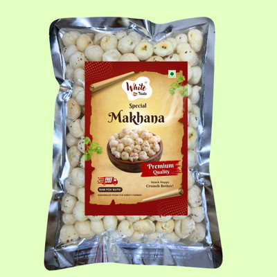 WHITE NUTS Healthy Phool Makhana | Low Calorie Foxnuts | Perfect Snack for Diet & Fast | Fox Nut(1 x 200 g)