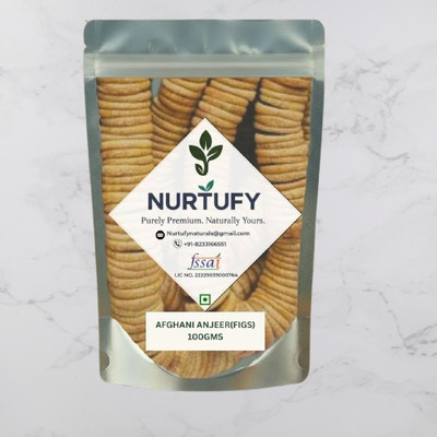 Nurtufy Afghani Anjeer | Large Dried Figs | Natural Sweet & Healthy Snack Figs(1 x 100 g)