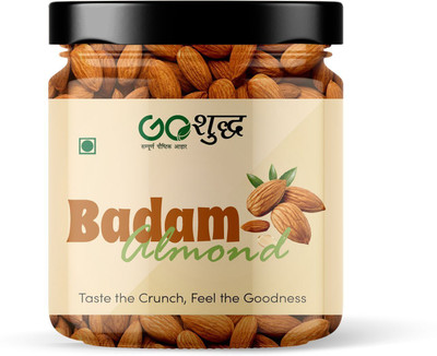 Goshudh Premium Quality Almond (Badam) -250 Gm (Pack of 1) Unbreakable Jar Dry Fruit Almonds(1 x 250 g)