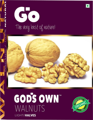 Go Organic Light Halves Walnut Kernels(Vacuum Packed) Walnuts(1 x 250 g)