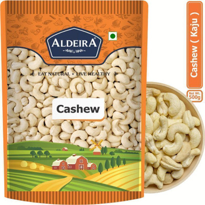 Aldeira Premium Whole Raw Cashew Nuts Kaju 500gm Pack Cashews(1 x 500 g)