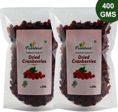 Farmbean Premium Dried Cranberries|Sliced Cranberries|Real dried fruit Cranberries(2 x 200 g)