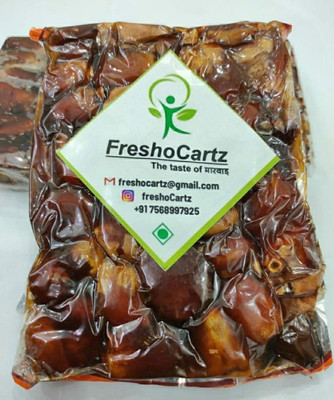 FreshoCartz Dates with Seeds | Vaccum Pack Khajur | Arabian Dates| Pin Khajoor | Dry Fruits Dates (Pack of 2) Dates(1 x 1 kg)