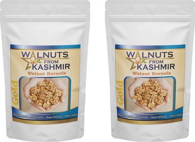 Walnuts From Kashmir Walnuts Without Shell Gold, Walnut Kernels, Kashmiri Akhrot Walnuts(2 x 0.5 kg)