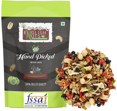 ENGLISH NUTS 1Kg 16 In 1 Mix Nuts Seeds Berries | Pack Of 2 x 500 grams Assorted Nuts(2 x 499.5 g)