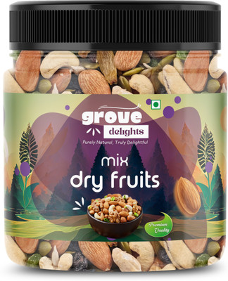 Grove Delights Daily Mix Dry Fruits | Natural & Nutritious | Perfect for Energy & Immunity Assorted Fruit(1 x 1000 g)