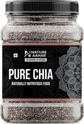 Nature Aahar organic Raw Chia for Weight loss Management, with Omega 3 and Fiber, and Calcium Chia Seeds, Black Chia Seeds(500 g)