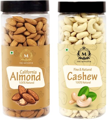 THE MEWAPUR California Almonds & Whole Cashews Combo Pack | Natural Raw Nuts | Dry Fruit Almonds, Cashews(2 x 100 g)