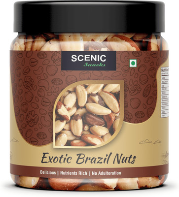 SCENIC Snacks Exotic Brazil Nuts | Super Nutritious | High in Selenium, Protein Rich Brazil Nuts(1 x 200 g)
