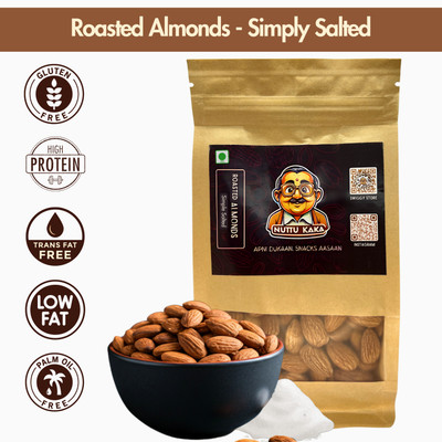 Nuttu Kaka Premium Roasted and Salted Almonds Almonds(1 x 200 g)