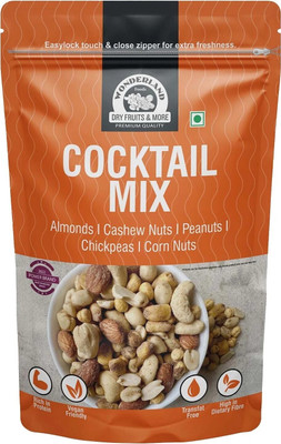 WONDERLAND Foods Cocktail Mix - California Almond, Cashew, Peanuts, Chickpeas And Corn Nuts Assorted Nuts(1 x 200 g)
