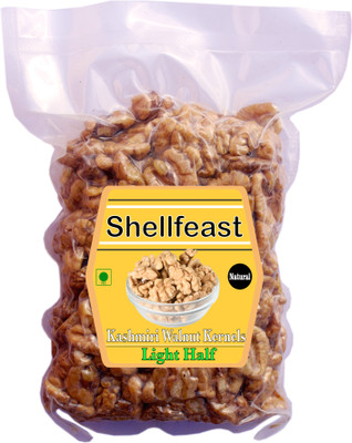 Shellfeast Walnut Kernels Light Half Halves, Akhrot Giri Magaz , Walnuts Without Shell Walnuts(500 g)