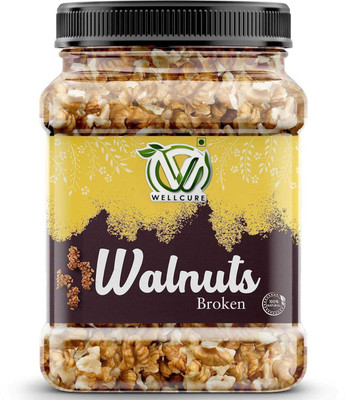 wellcure Broken Walnut Kernels/Without Shell Walnuts | Kashmiri Akhrot Giri | Dry Fruits Walnuts(500 g)
