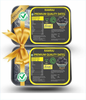 ramraj Premium Quality Dates, 1kg (500g x 2Packs) Premium Soft Khajoor Khajur Dates(2 x 0.5 kg)