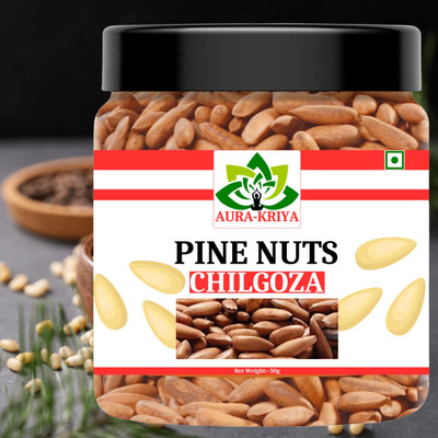 Aura Kriya Pine Nuts | With Shell | Premium Chilgoza | 50 Grams Pine Nuts | Chilgoza Pine Nuts(1 x 50 g)
