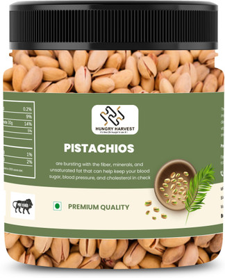 HUNGRY HARVEST Pistachios with shell| Pista with shell [Jar Pack] Pistachios(1 x 250 g)