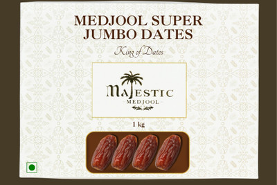 Majestic Medjool Medjool Super Jumbo Dates 1kg Gift Pack | Premium Organic Fresh Khajoor Dates(1 x 1 g)