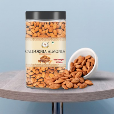 RMS Pure California Almonds/Badam Whole|Nuts & Dry Fruits|Rich In Protein, Fibre Almonds(500 g)