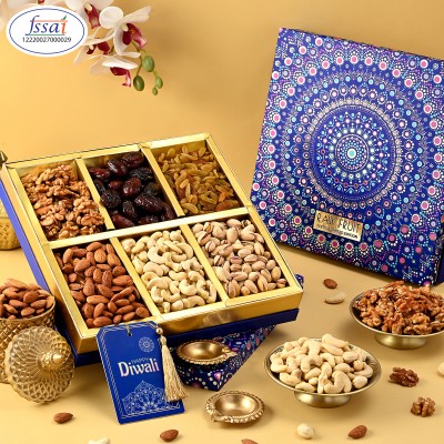 Rawfruit Diwali Dryfruit Box Cashews, Almonds, Raisins, Walnuts, Dates, Pistachios(1150 g)